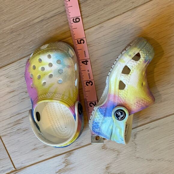Crocs Toddler Pastel Tie Dye Infant Shoe 2 - 3 - Picture 4 of 4